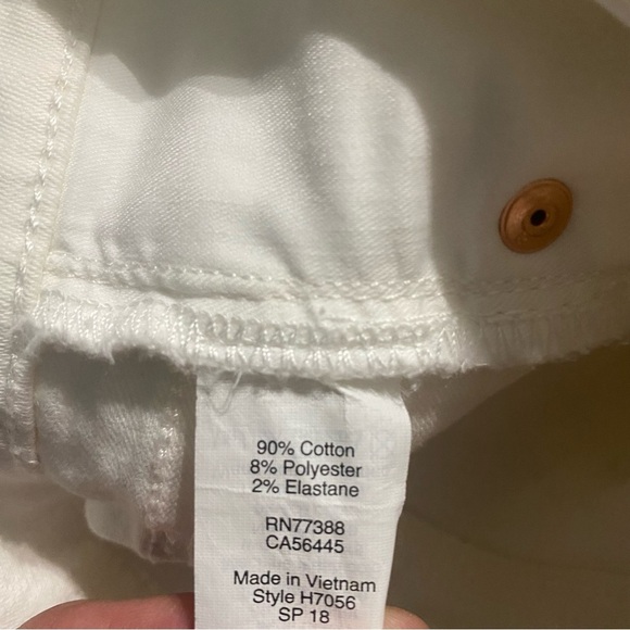 J Crew White Cotton Stretch Cuffed Denim Shorts - Picture 6 of 6